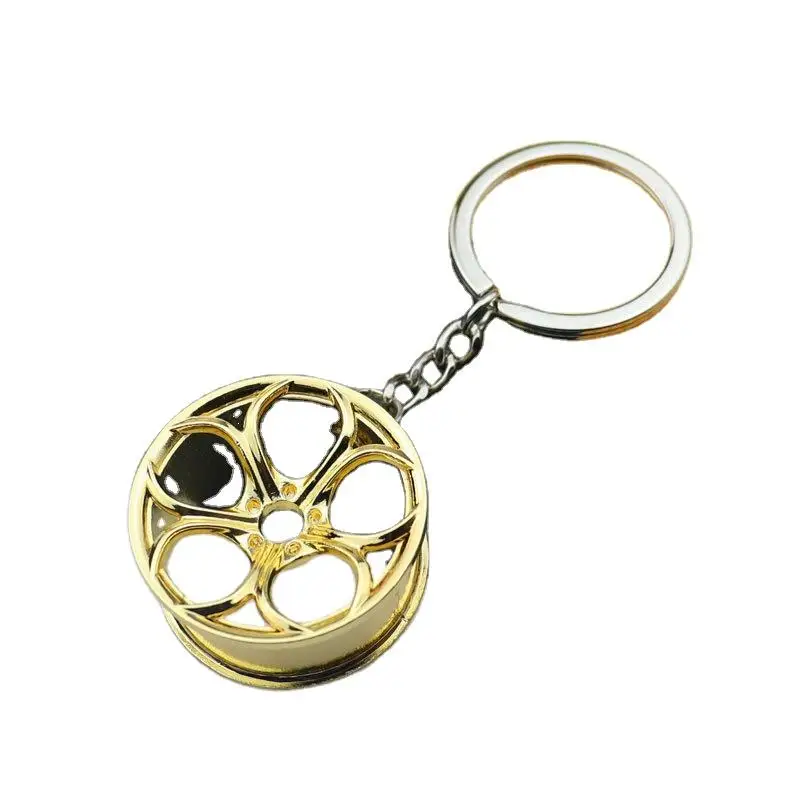 Factory Price Design Creative Turbo Turbocharger Keychain Spinning Turbine Key Chain Car Keyring