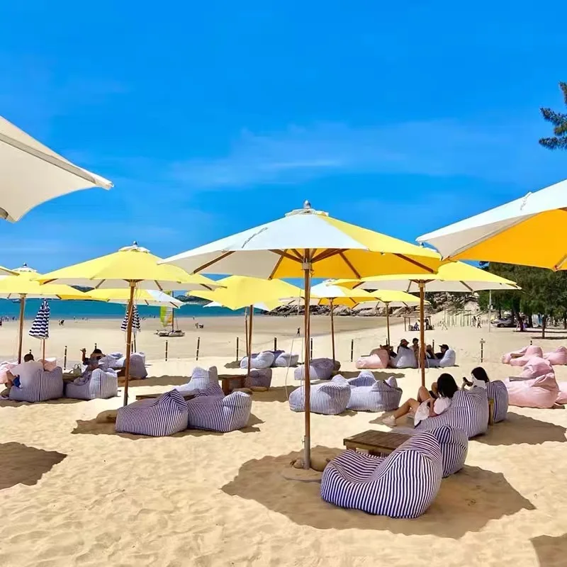 Waterproof Durable Outdoor Bean Bag Lounger Chair Luxury Anti-UV Oxford Fabric Beanbag Sun Lounge For Sandbeach