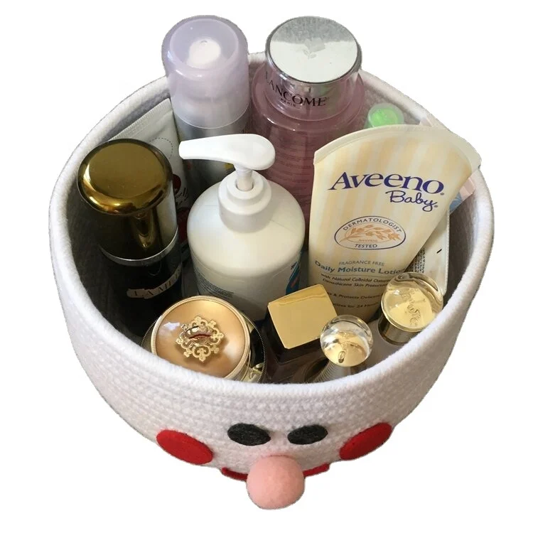 Small Cute Animal Nursery Cotton Rope Decoration storage basket