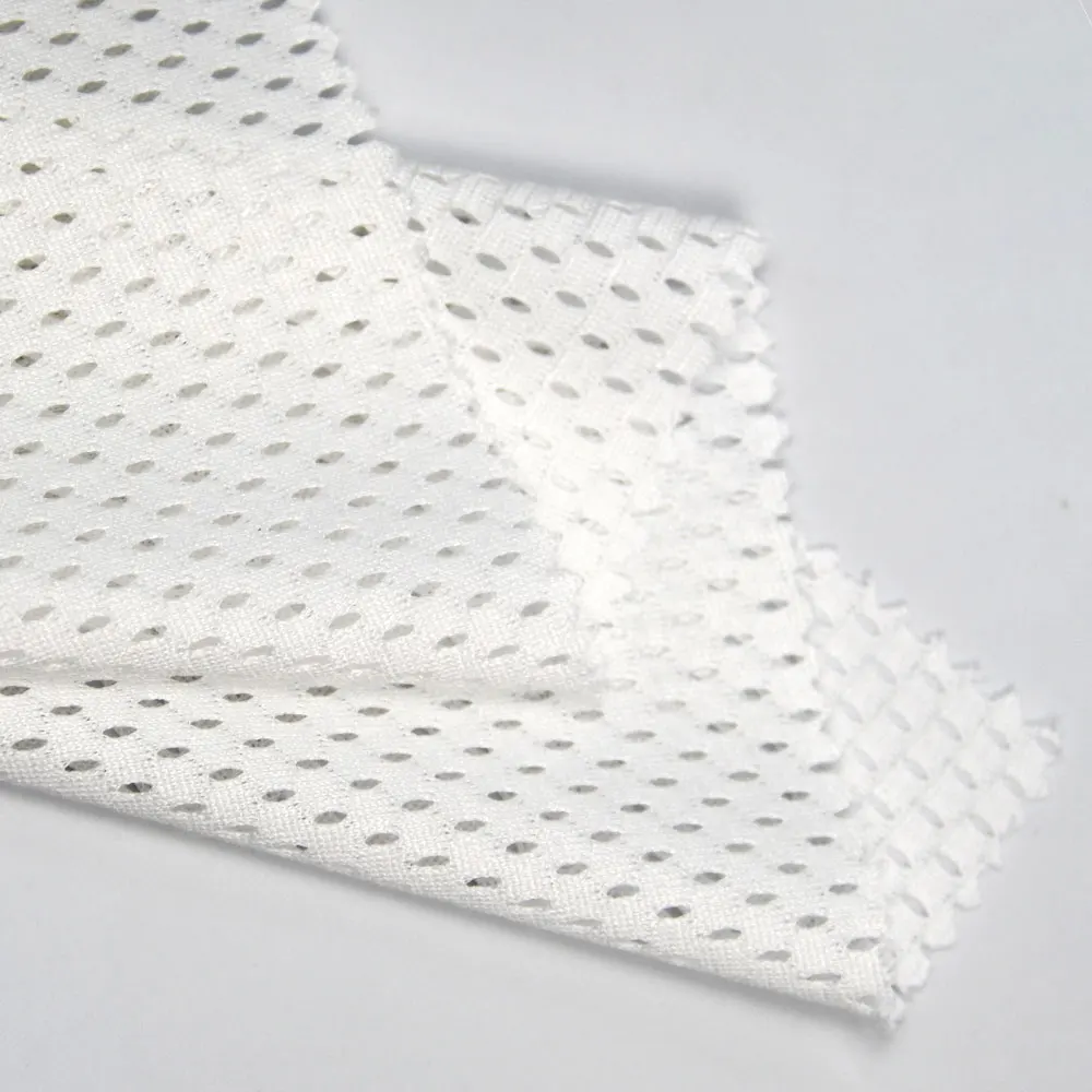 Оптовая продажа, хорошее качество, трикотажная дышащая спортивная одежда, эластичная трикотажная ткань из полиэстера и сетки