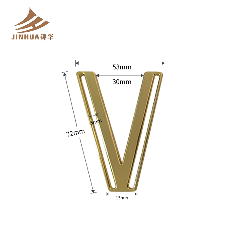 Wholesale accessories many Gold metal V Shape trim for Swimwear Clasp