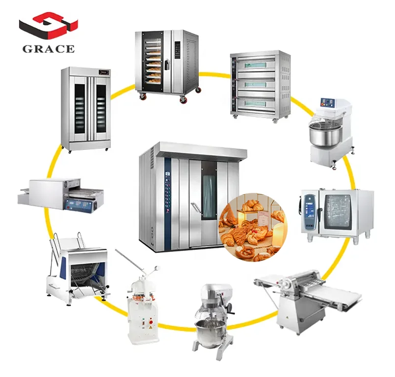 Complete Automatic Bread Making Machine pizza bread bakery equipment full set baking equipment