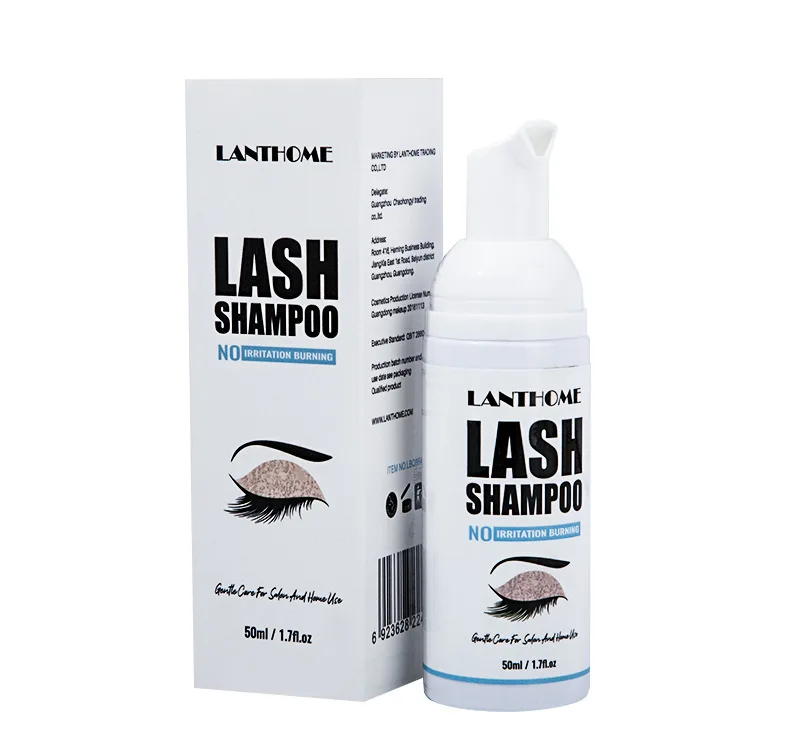Private label eyelash shampoo Concentrate Eyelash Foam Cosmetic Spray With Brush