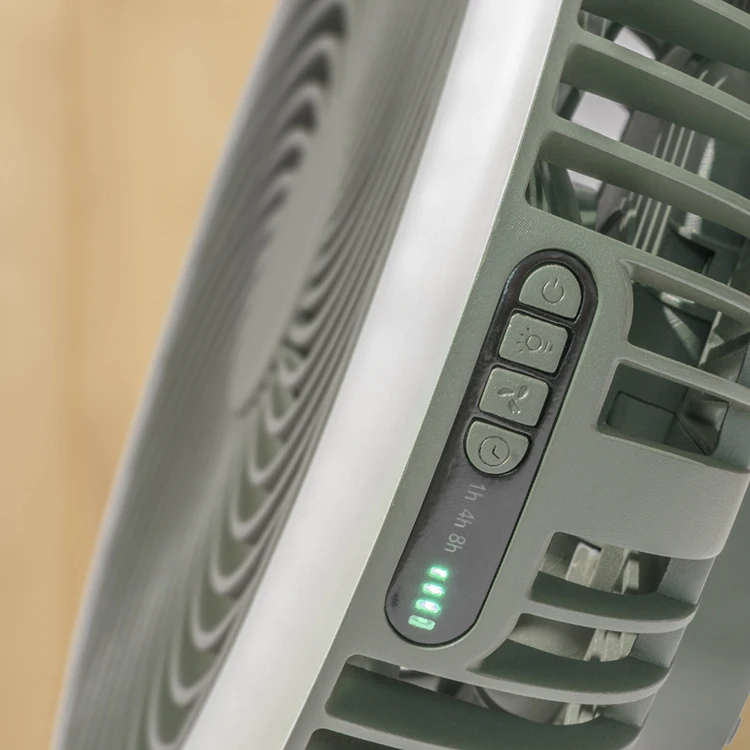 Upgraded large pse battery Table fan camping fan with LED light sea side portable fan