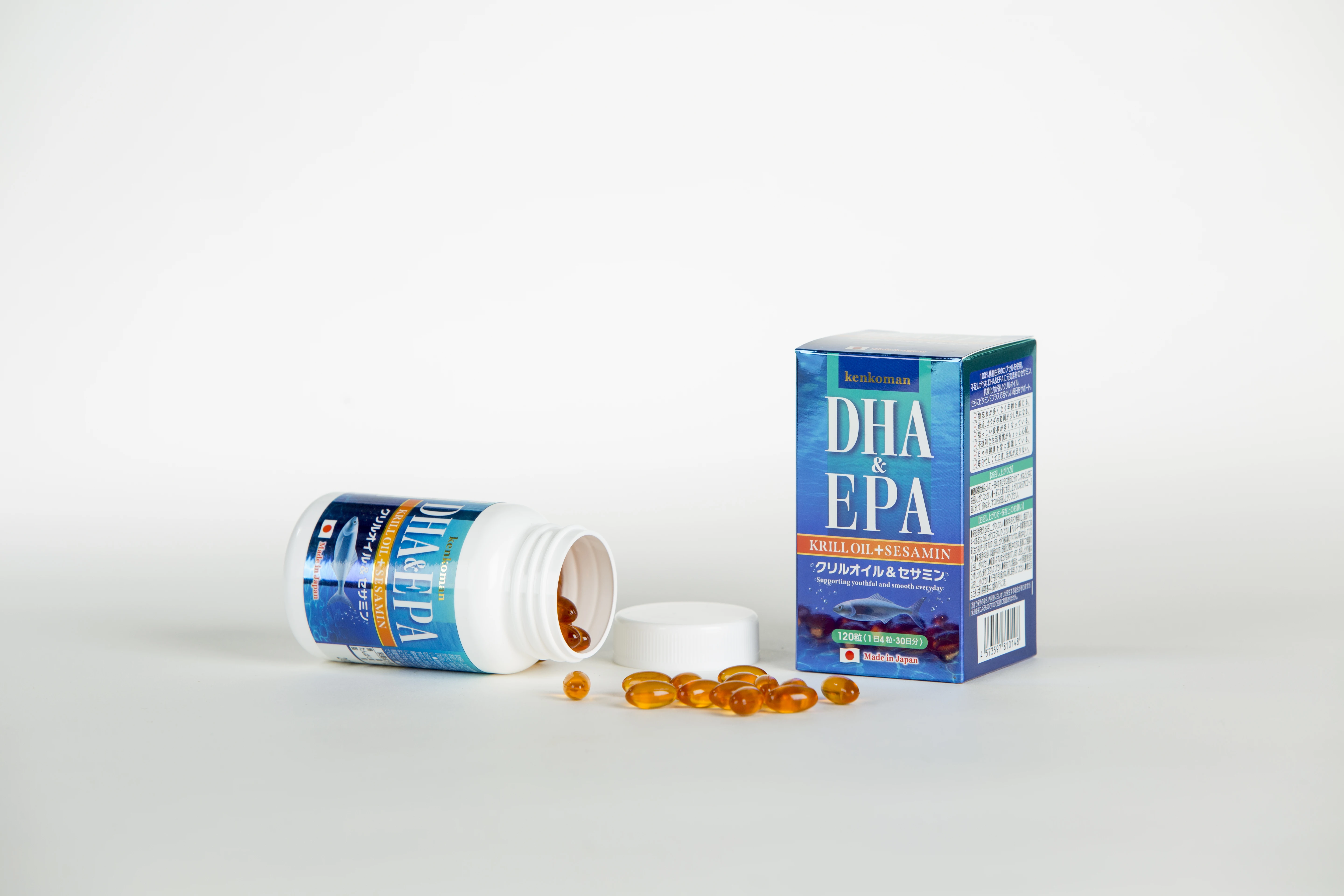 Blood flow health care supplement fish oil soft gel capsules from Japan manufacture