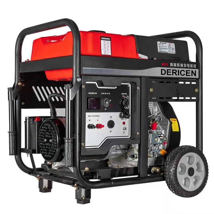 Dericen бытовой обычных 5KW 6.5KW 8KW трехфазный ручной запуск 380 В дизель-генератор