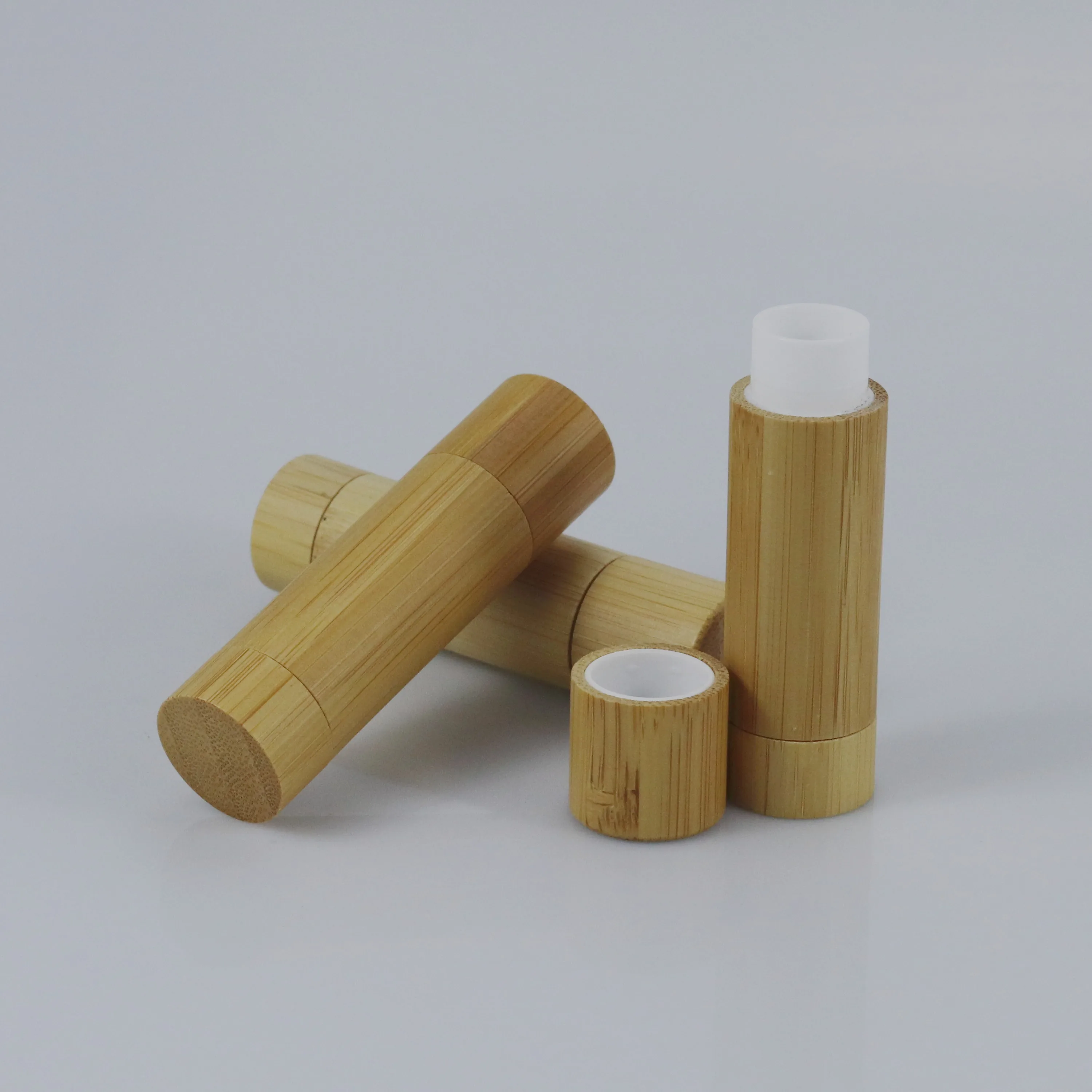 5g empty eco friendly bamboo wood lipstick tube lipbalm tube for cosmetic packaging