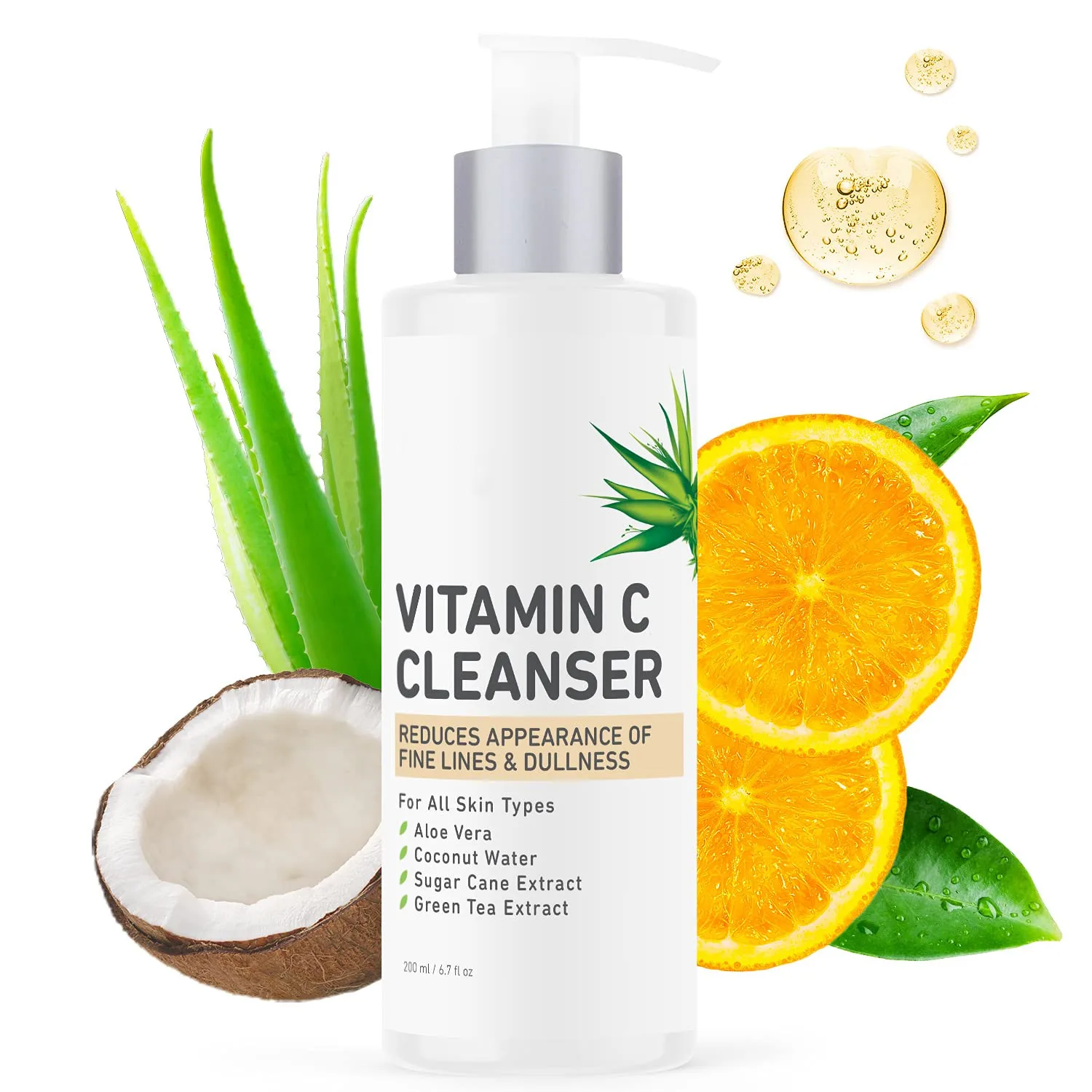 Best selling vitamin c whitening deep cleansing facial massage cleanser