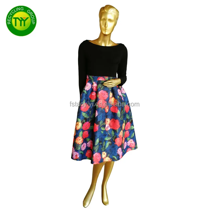 Vintage Taoyiyi Second Hand Colorful Ladies Dress Premium Quality A Grade Elegant USA In Bales Used Clothes