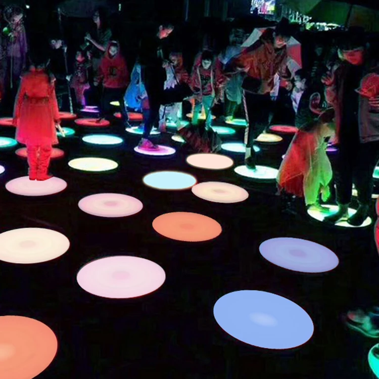 Led Floor Lights Stage Lights Round & Square Multi-color Light Up Glow Sensory Interactive