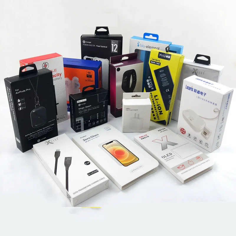 OEM Product Corrugated Cardboard Paper Packaging White Card Box Custom Printing Electronic Product Box Audio Color Box