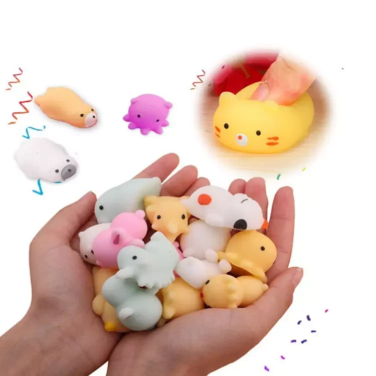 Cute solid doll small animal pinching happy lazy cat small dumpling small flower cat TPR soft silicone Toys