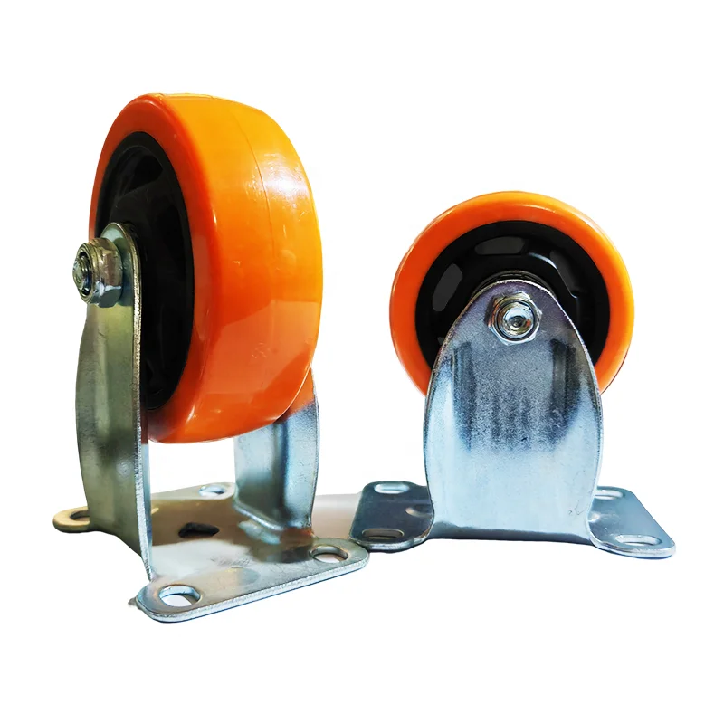 Manufacturer Heavy Duty 4 Inch 5 PU PP TPR Cart Wheel Container Industrial Caster Wheels Trolley