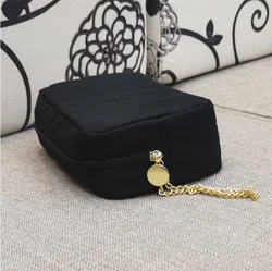 Quality black leather cosmetic brush case brush bag