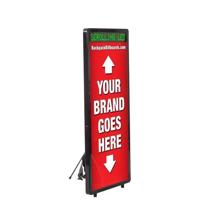 Double Side Poster Lighting Portable LED Backpack Billboard