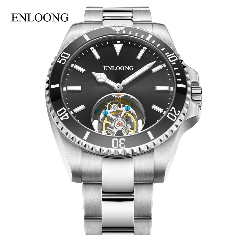 ENLOONG Marine Manual Mechanical Watches Custom Logo Brand Dial Waterproof Tourbillon Wrist Watches