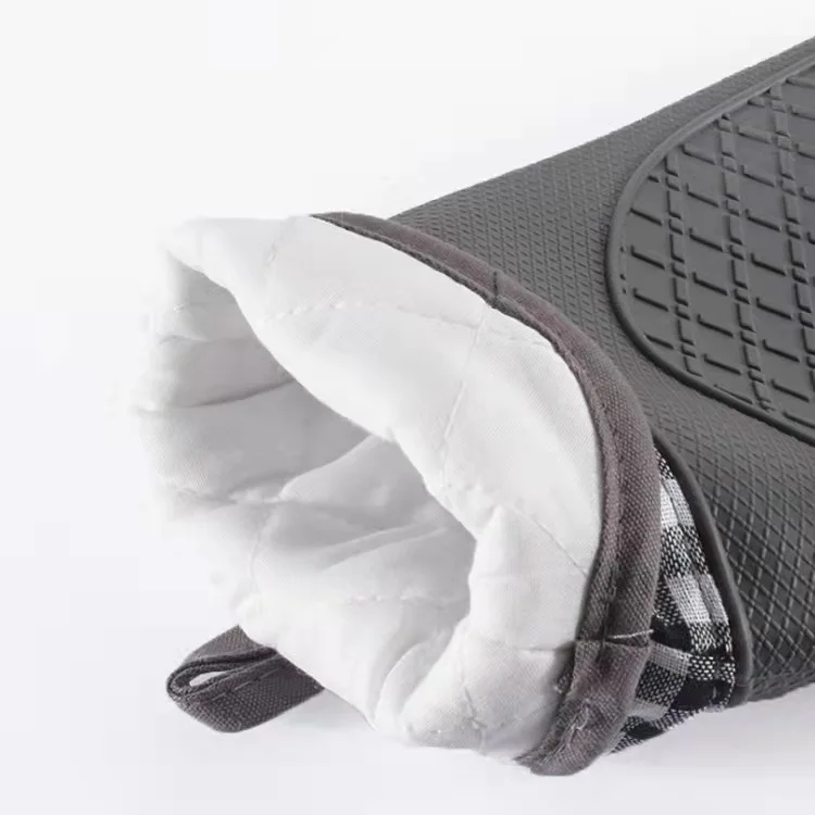 Pattern Printed 100% Cotton Custom Oven Mitt And Black Pot Holder Set Heat Resistant Oven Glove And Sublimation Pot Holder
