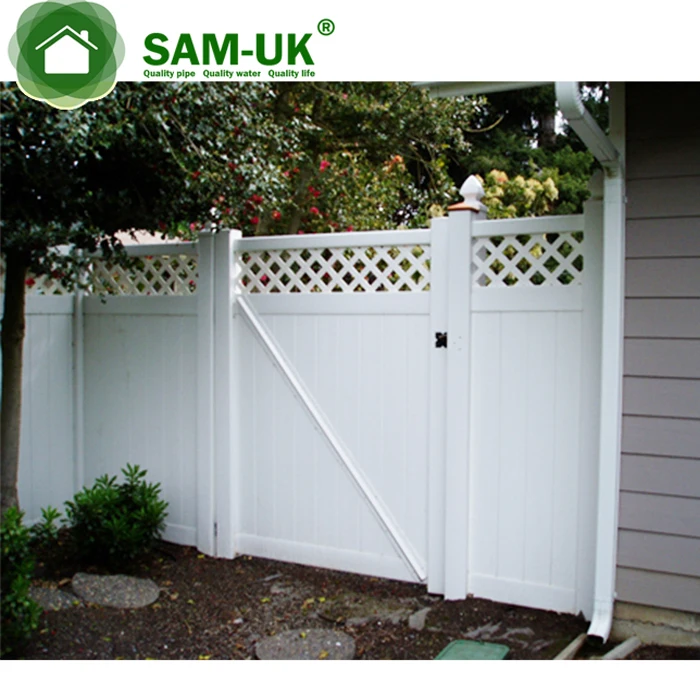 Sam-uk hot sale Garden Horticulture UV protection gate white cheap vinyl garden privacy chain pvc fencing