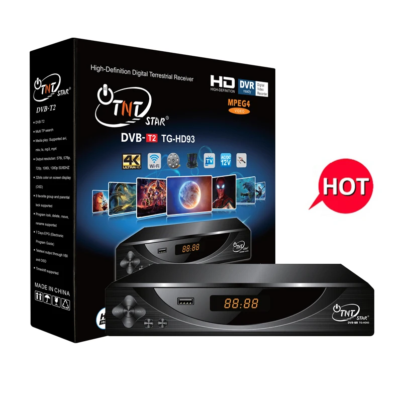 Tntstar TG-HD93 Новый hu66 Квик декодер dvb-s t-конвертер цифрового ТВ bloetooth аудио приемник dvb T2 Декодер каналов кабельного телевидения 4k цифровой спутниковый