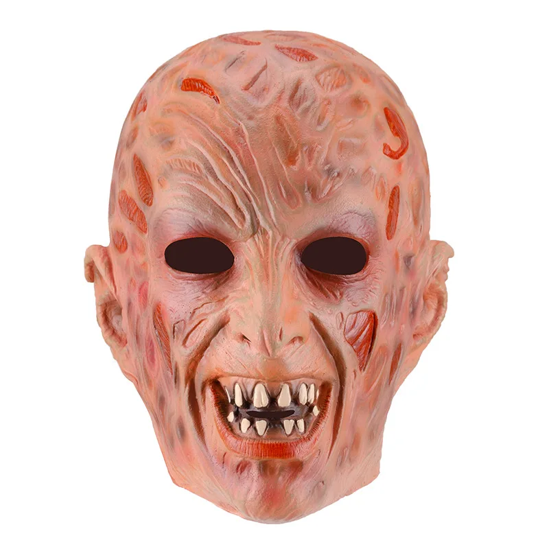 Freddy Latex Halloween Carnival Cosplay Costume Horror Full Face Mascara Demon Head Rave Ghostface Prop Disguise Man