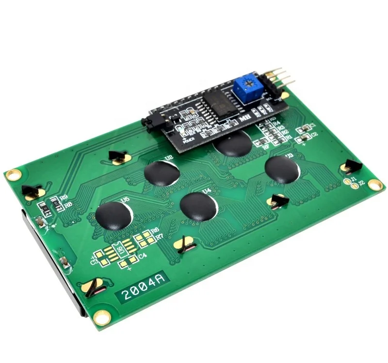 Серийный 5V желтый синий модуль IIC 20x4 characer 2004 I2C lcd для