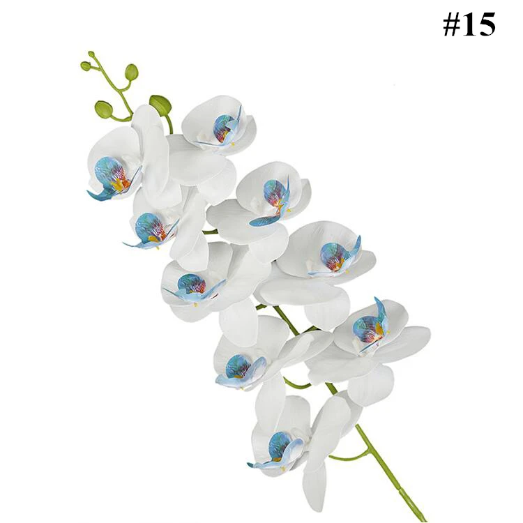 China Factory White Orchids 3D Printing Natural Single Stem Orchids Artificial Flowers Real Touch Phalaenopsis Orchid For Home