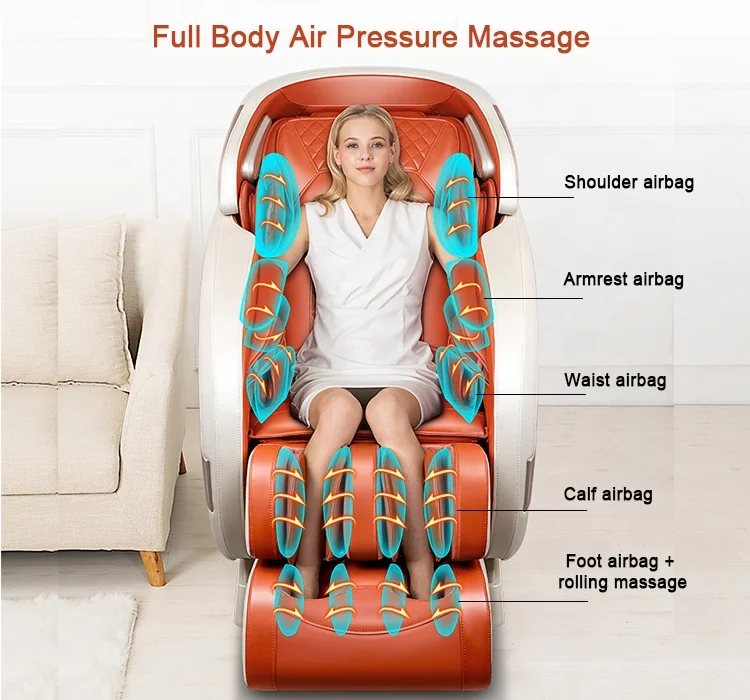 Ningde Crius C320L-10 Thai Stretch 4D Zero Gravity Luxury Electric Shiatsu Thermal Intelligent Recliner 5D Foot Massage Chair
