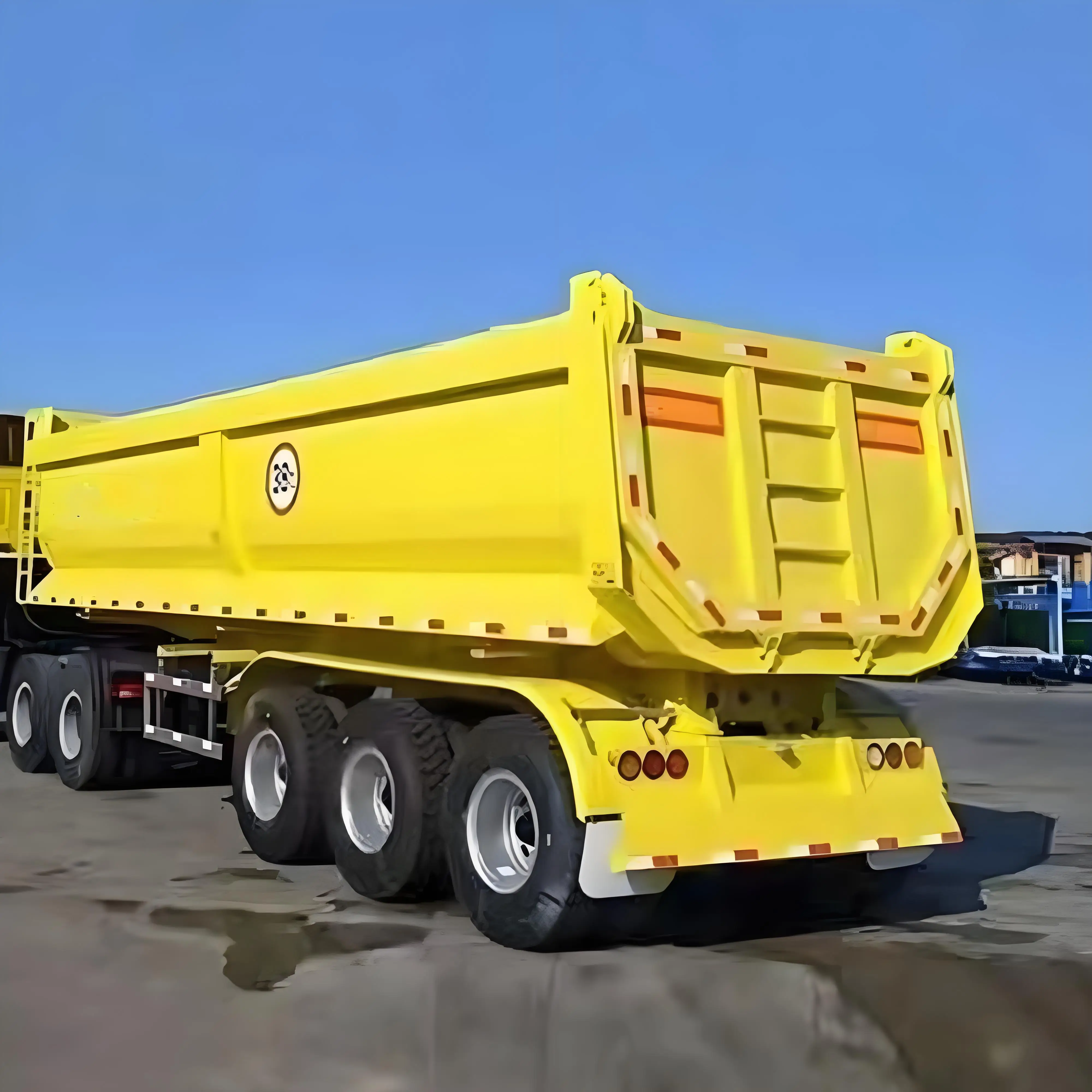 3 Axles 40ton 60ton Heavy Duty Hydraulic Rear Dumping Trailers Dump Tipper Semi Trailer