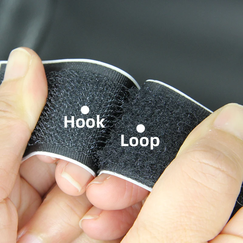 Strong Adhesive Hook And Loop Sheet Curtains and Door Panel Fastening Tape Sided Velcroes Strips Heavy Duty Backed Magic Tape