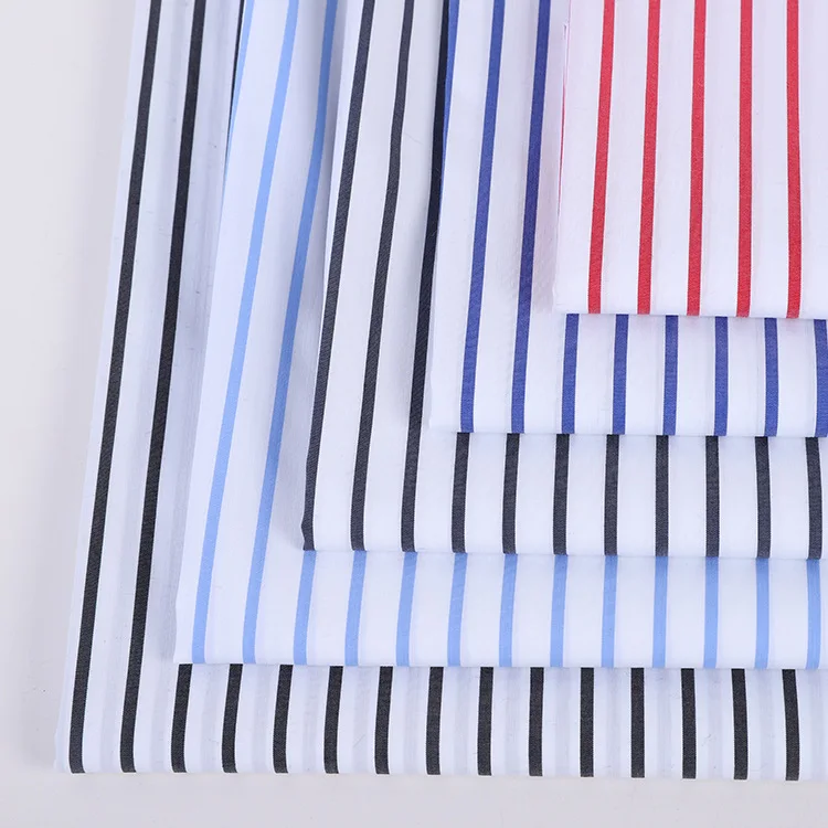 Newborn spring and summer shirting yarn dyed fabric  cotton nylon stretch shirt fabric elastic stripe fabric