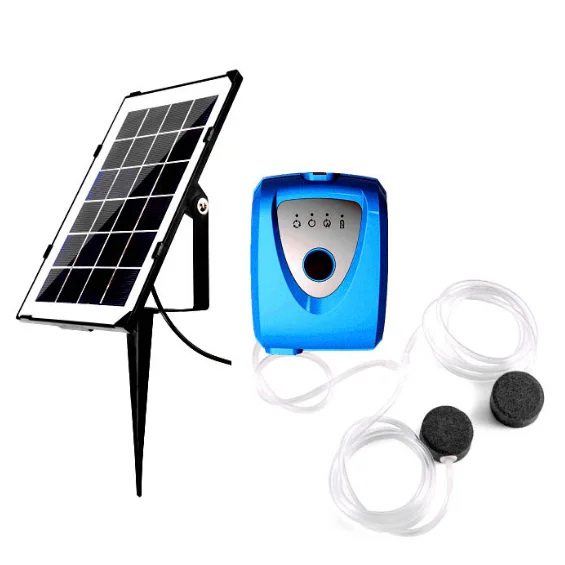 New Aquarium Air Oxygen Pump solar powered Fishing Oxygenator for Fish Tank
