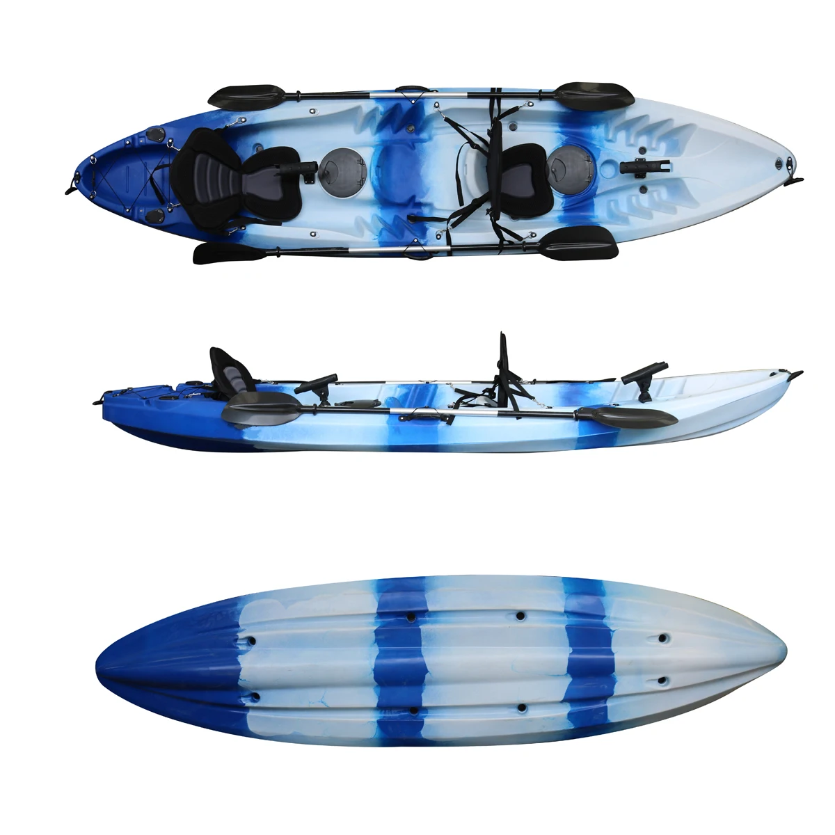 Tandem Double Fishing Kayak sit on top kayak fishing boat  3 person fishing kayak