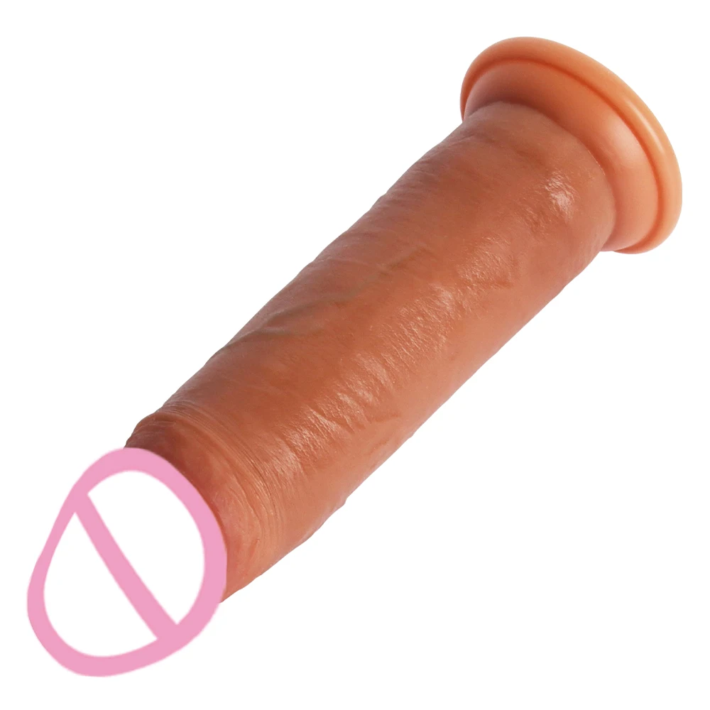 Remote Control Thin Vibrating Big Dildo Penis G Spot Stimulate Sliding Skin Silicone Dildo Vibrator For Women Huge Realistic