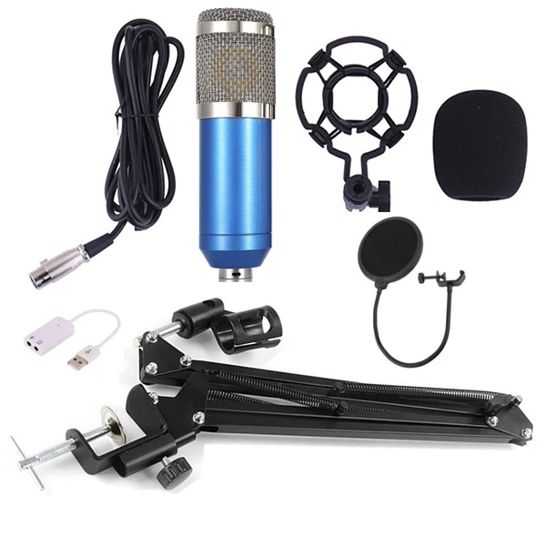 Vogue BM800 Condenser Microphone Pro Audio Studio Sound Recording Arm Stand Filter