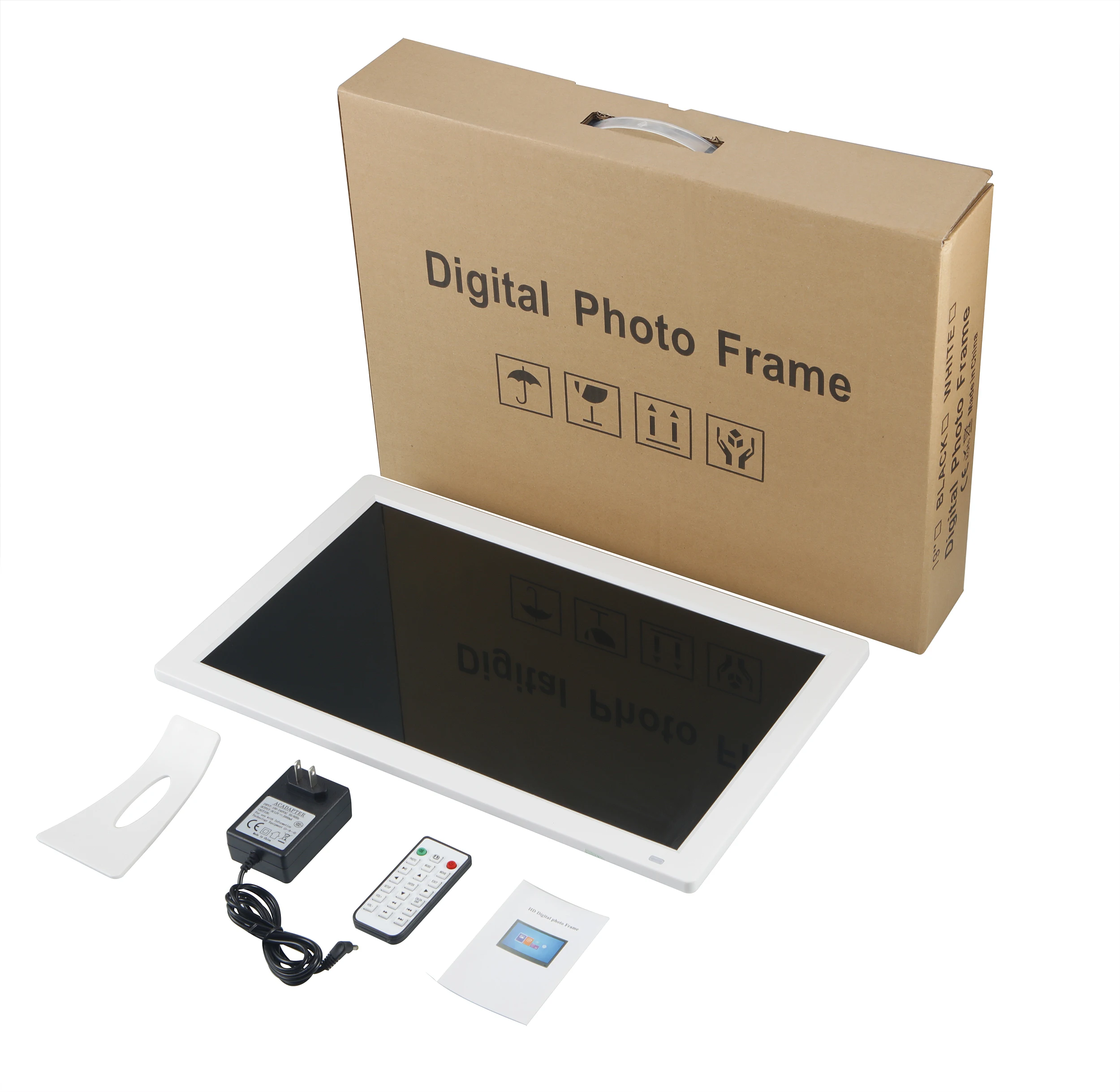 Digital frame 24V input auto play video picture loop playback support SD USB 19 inch Shelf screen display digital photo frame