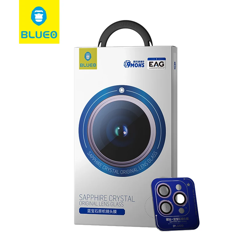 Blueo сапфировый кристалл оригинальный PVD защита для объектива камеры из нержавеющей стали iPhone 14 pro max закаленное