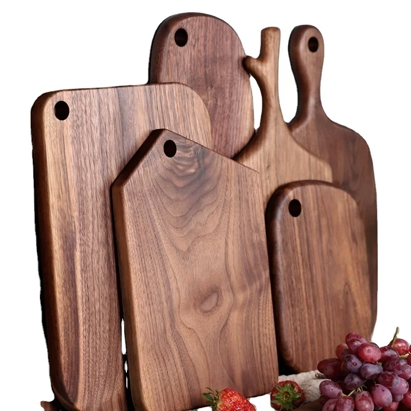
WOODSPACE Whole wood steak bread board Solid wood cutting board Black walnut pizza board 