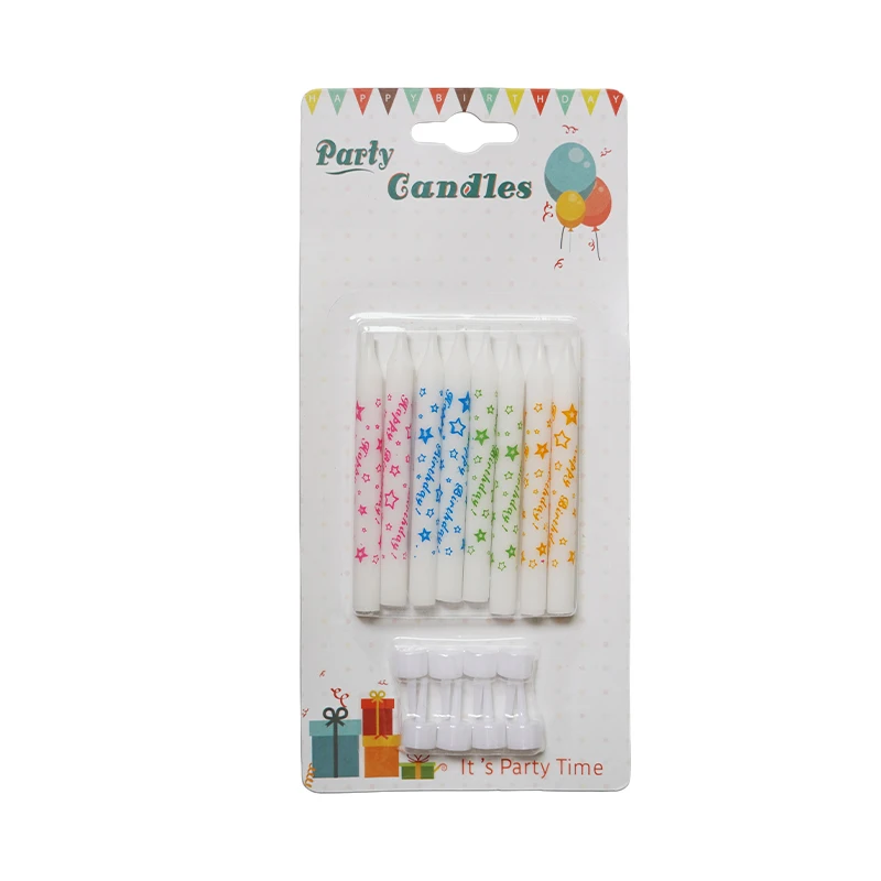 Wholesale Hot Sale Cake Candles With Star Embellished Birthday Party Decorations Candles