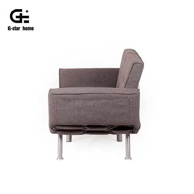 Гостиная Кабриолет белье ткань Tufted Splitback Sleeper плюшевые футон диван мебель дешевые кровать