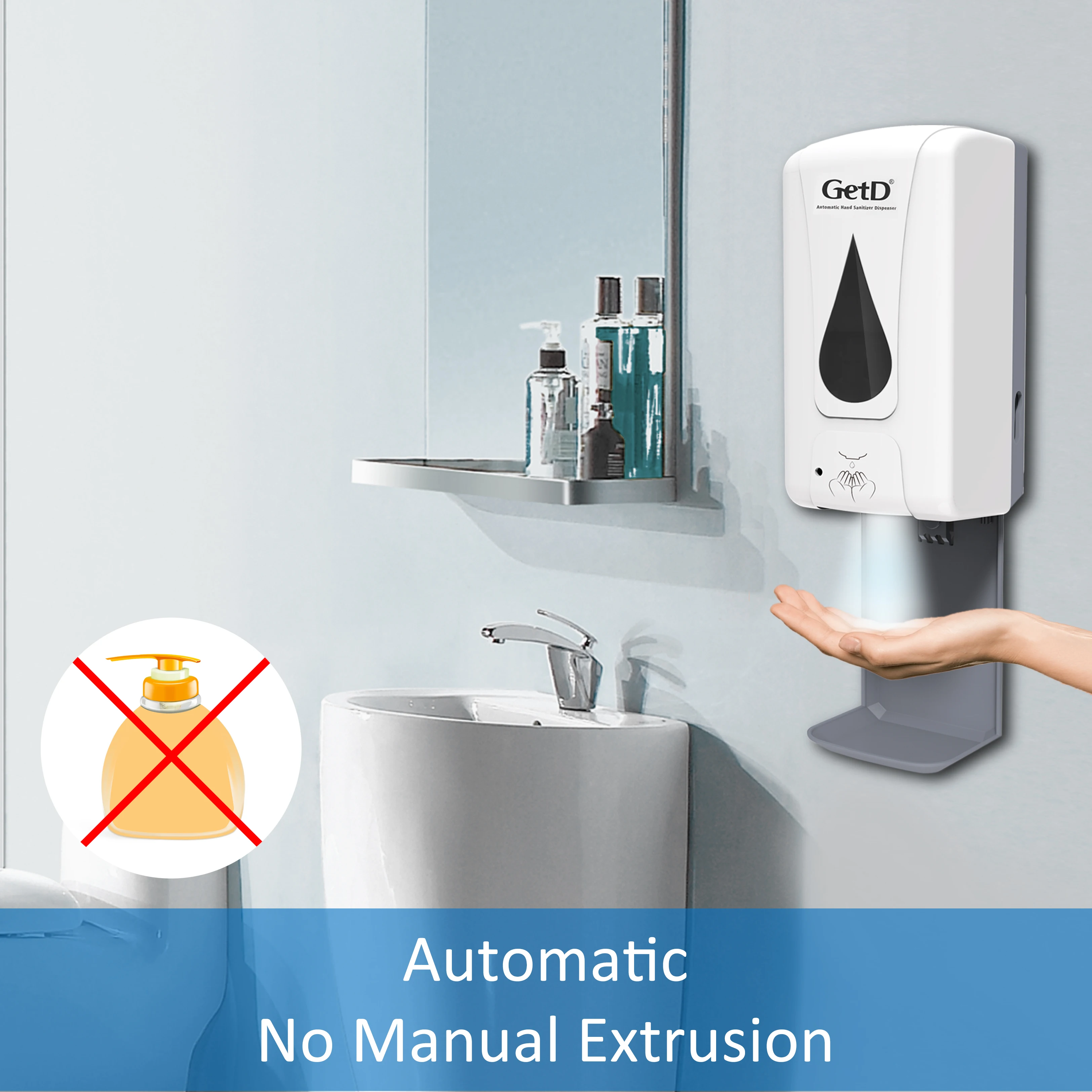 
China 1200ml People Intelligent Sensor Mounted Pump Touchless Liquid Soap Foam Sanitizer Dispenser Automatic Alcohol Sprayer 