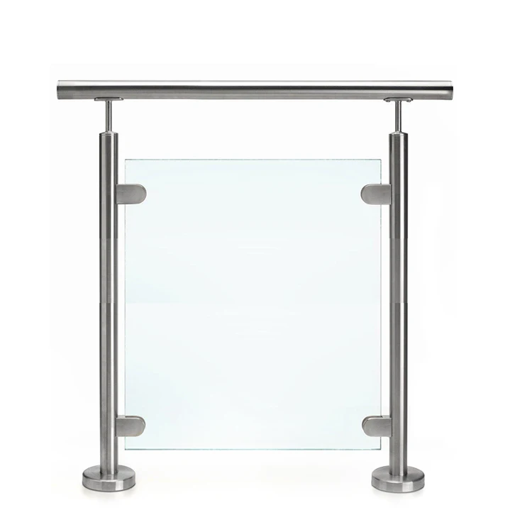 304 316 Optional Side Mount Handrail, Stainless Steel Stair Balcony Frameless Glass Railing