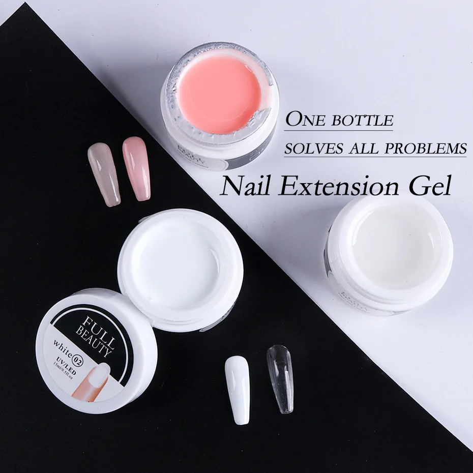 Wholesale 15ml Non-toxic False Nail Quick Extension UV Poly Gel