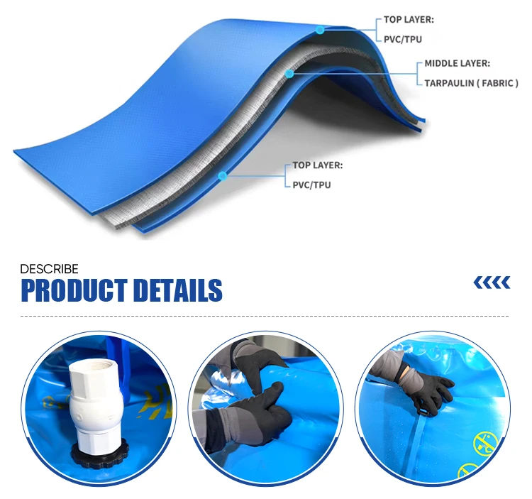 500L-50000L PVC Onion Shaped Mountain Fire Fighting Water Tank Water Storage Tank Anti-UV Water Storage Tank