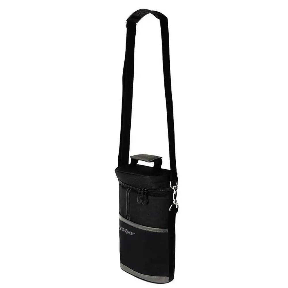 Manufacturer Portable Label Insulated Shoulder Red Wine 2 Bottles Picnic Hiking Cooler Ice Bag Lunch Beer Carrier