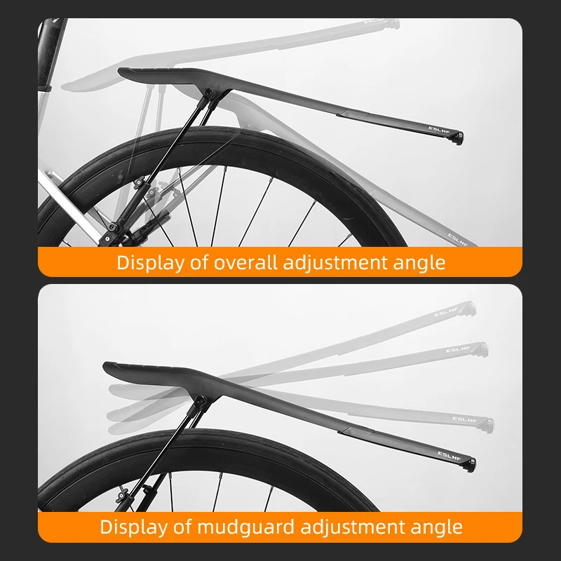 Road Bike Front Rear Fender Quick Release Bicycle Fender Durable Lightweight Bicycle Mudguards With Taillight