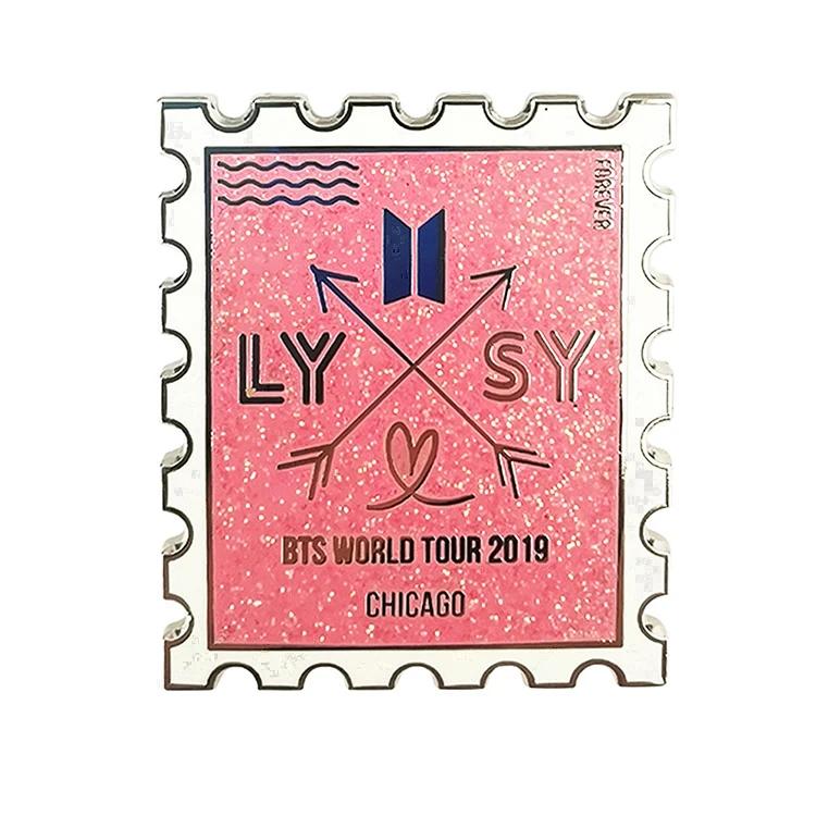  Отличная жесткая эмалированная булавка BTS на заказ никелевый металлический значок народного искусства и эмблема из алюминия полированная