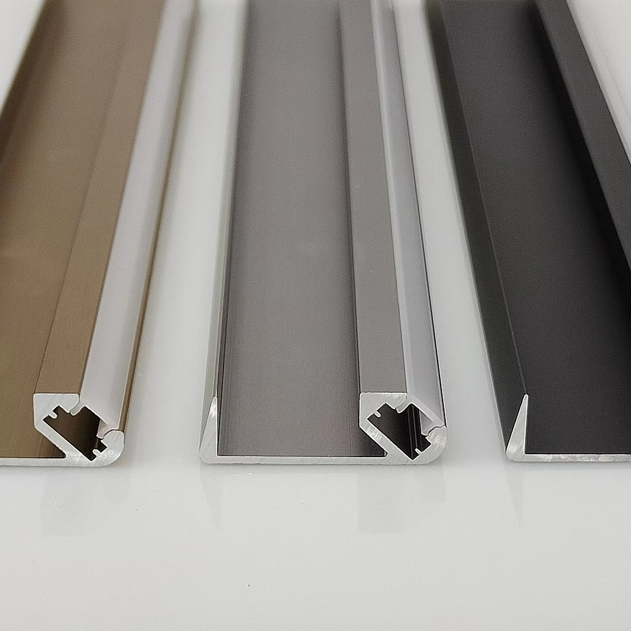 18mm laminate LED Aluminum anodized aluminum extruded LED profile Front laminate LED lamp strip profile
