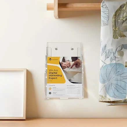 Acrylic Brochure Holder Display Stand Acrylic Sign Display Stand Acrylic Point of Purchase Display Stand for Office