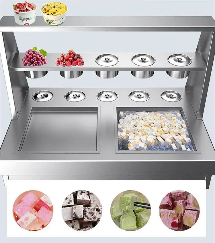Countertop Ice тэппанъяки проката мороженое йогурт делая машину