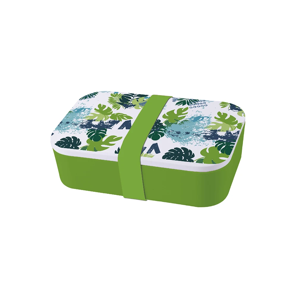 Cartoon Eco-friendly food grade RPET bento container One Layer Rectangle Lunch Box